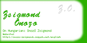 zsigmond onozo business card
