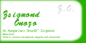 zsigmond onozo business card